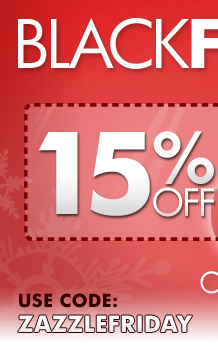 15% off with free shipping on orders over $45. Use code: ZAZZLEFRIDAY