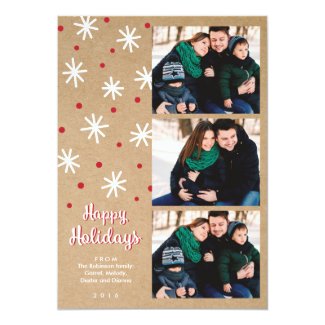 Rustic Festive Multi Photo Holiday Card