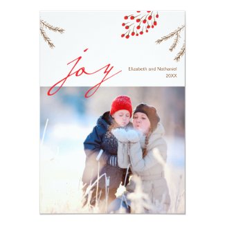 Winter Joy Holiday Photo Card