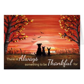 Autumn Sunset Always Thankful Card