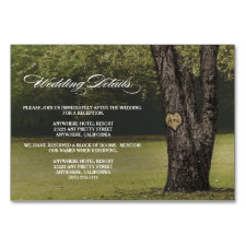 Carved Oak Tree Wedding Reception + Hotel Cards