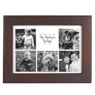 Custom Family Photo Collage Keepsake Box
