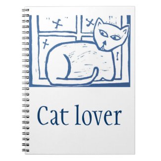 Personalized Cat in a Window Notebook