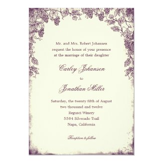 Rustic Vineyard Wedding Invitation