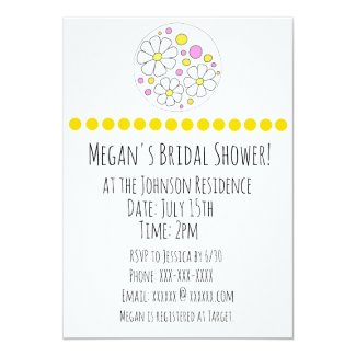 Simple Modern Daisy Flower Bridal Shower Card