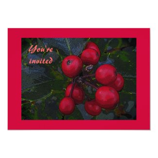Holly Berries Invitation