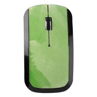 Green Watercolor-Look Wireless Mouse