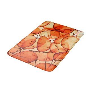 Beaytiful Orange Leaf Bath Mat