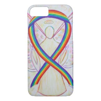 Rainbow Awareness Ribbon Angel Custom iPhone7 Case