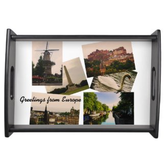 Greetings from Europe (Vintage Style) 001 Serving Tray