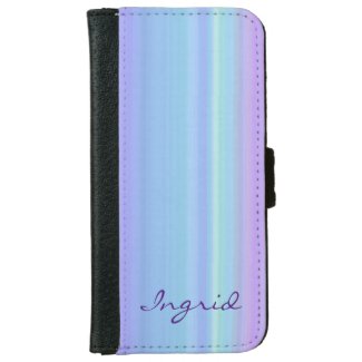 Purple Blue Green Rainbow iPhone 6/6s Wallet Case