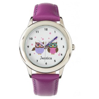 Cute Owls Personalized Girl's Watch