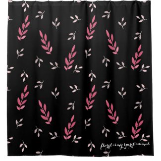 Pinkish floral Patterned with custom message Shower Curtain