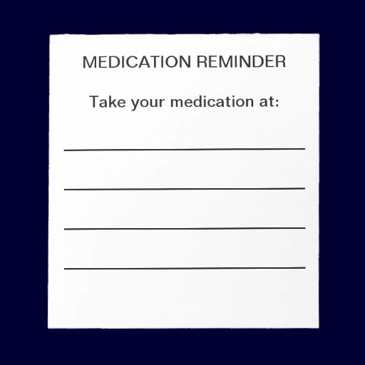 Medication Reminder Notepads