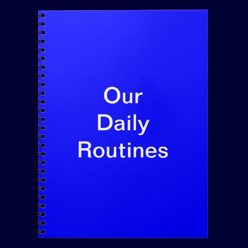 Our Daily Routines Notebook