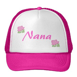 Pink Rose Nana Hat-Customizable Trucker Hat