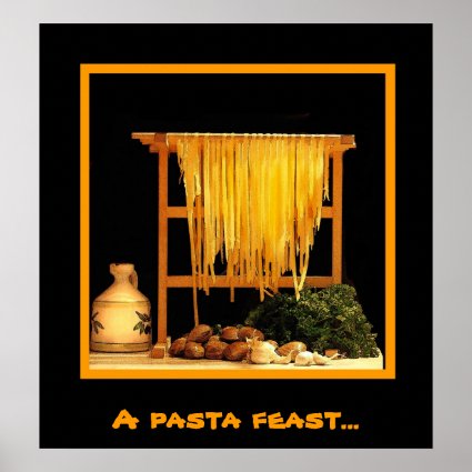 A pasta feast poster