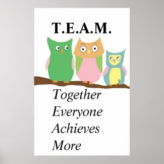 The value of teamwork and working in a team poster - lessons we can learn from from geese and birds