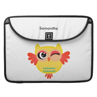Cute miss owl sleeve for MacBook pro