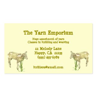 Yarn Wool Knitting Weaving Business Card