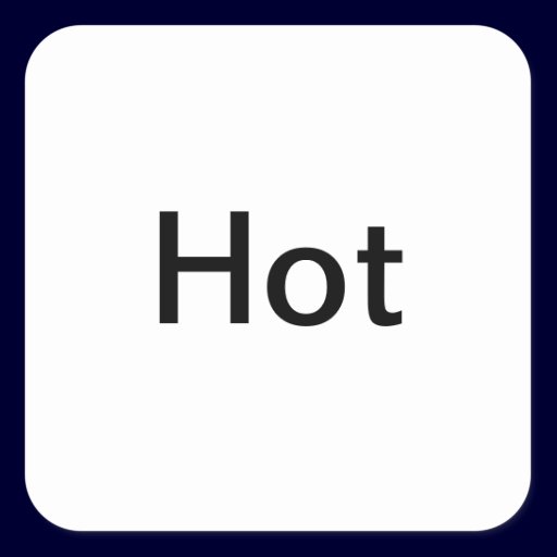 "Hot" Temperature Setting Labels/ Square Stickers
