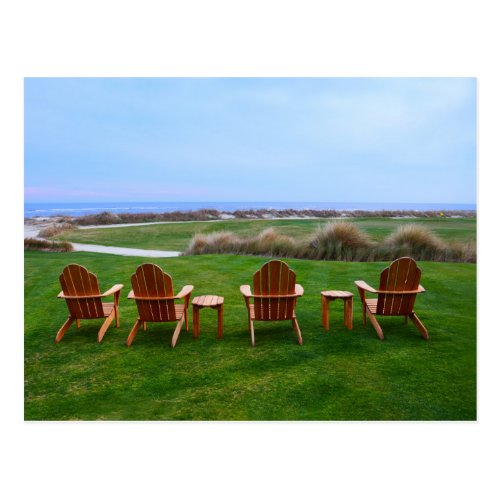 Chairs at 18th Green, Kiawah Island Golf Course Postcard