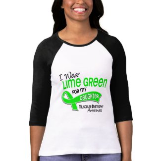 I Wear Lime Green 42 Daughter Muscular Dystrophy Tee Shirt
