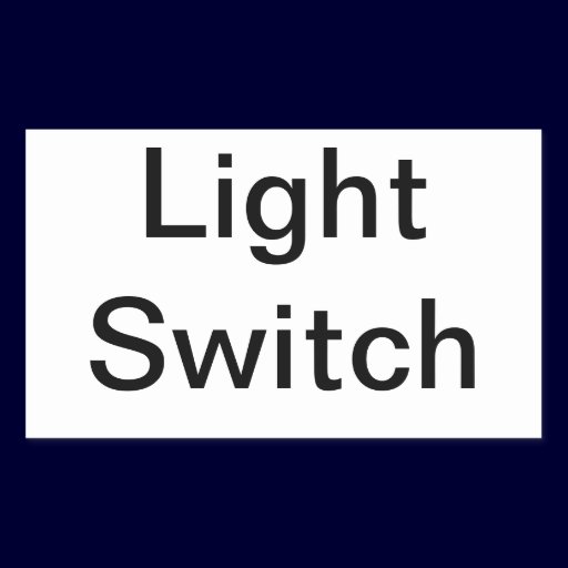 Light Switch Sign Rectangle Stickers
