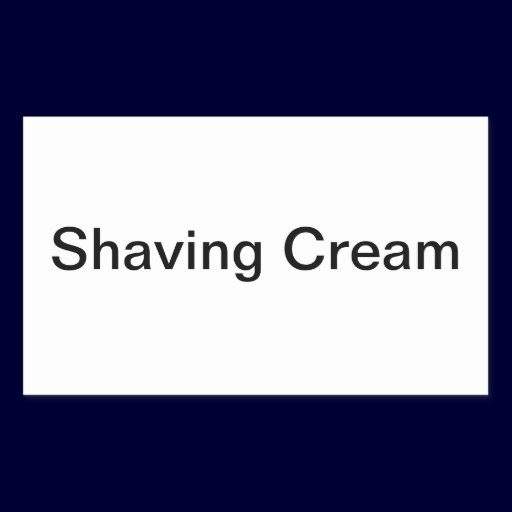 Shaving Cream Labels/ Rectangle Sticker