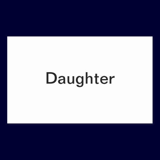 "Daughter" Photo Label Rectangle Sticker