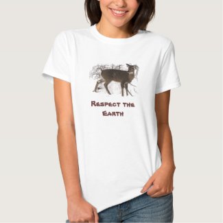 Deer in Snow - Earth Day T Shirt