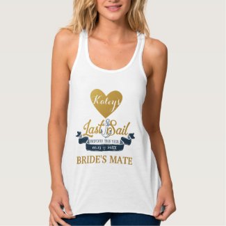 Last Sail Before The Veil Bachelorette Party Name Tank Top