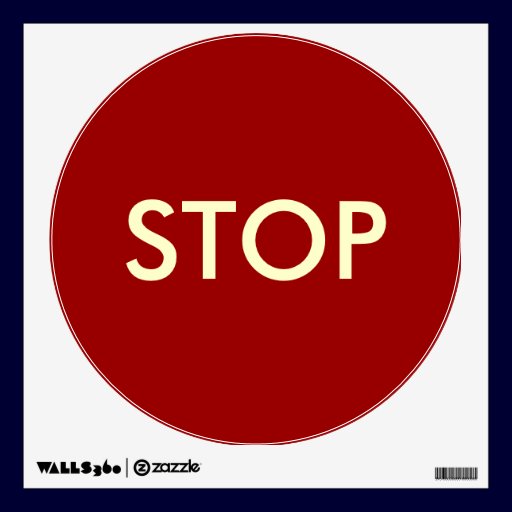 Stop Sign--Temporary/Reusable Wall Sticker