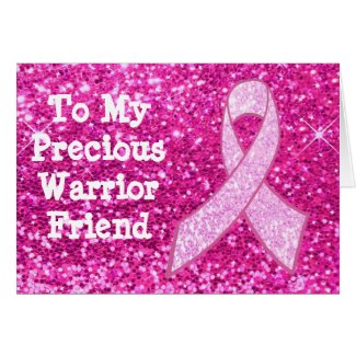 Cancer support from a survivor to a warrior Card. Card