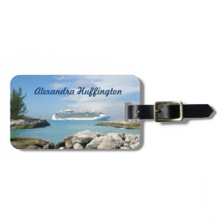 Cruise Ship at CocoCay Personalized Bag Tag