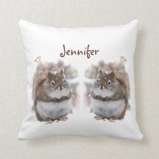 Sweet Squirrels Throw Pillow