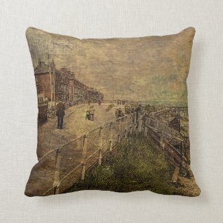 A Stroll Along the Seafront Throw Pillow