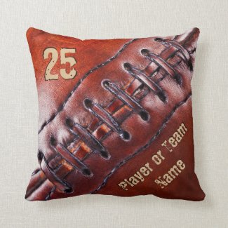 CLICK HERE for Team, Players Name and Number Football Pillows