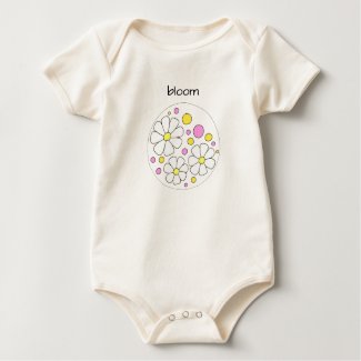 Modern Daisy Flower for Baby Baby Bodysuit
