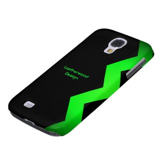 Zigzag Green Personalized Samsung Galaxy S4 Case