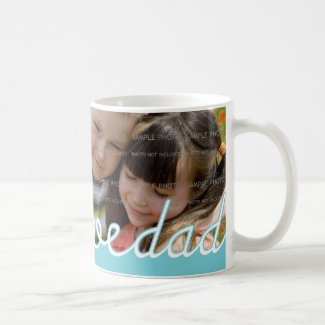 Blue Father's Day Personalized Mugs with Photo