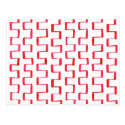 Red Geometric Painted Pattern