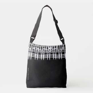 abstract geometric line art crossbody bag