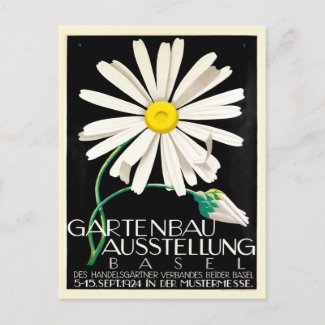 Vintage Daisy Gardening Postcard