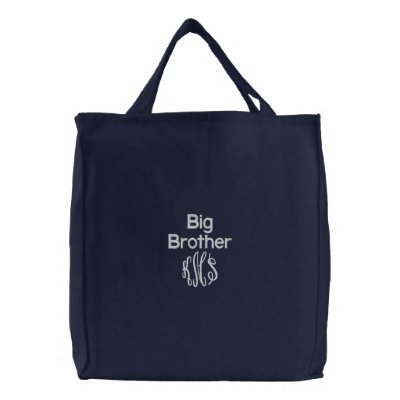 Big Brother & Monogram - Embroidered Bag