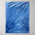 Abstract Blue Rays Watercolor Painting