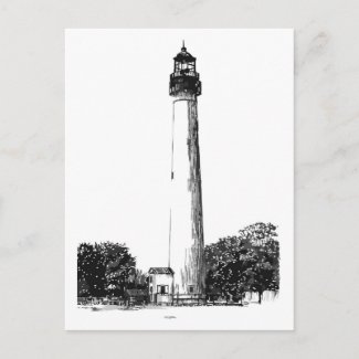 Cape May Lighthouse Postcard New Jersey Landmark
