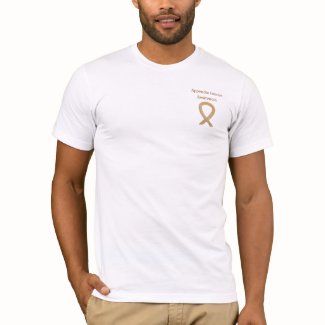 Appendix Cancer Awareness Amber Ribbon T-Shirt