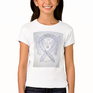 Brain Cancer Gray Awareness Ribbon Angel Shirt