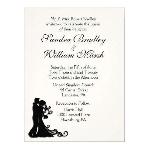Bride and Groom White Card